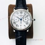 (GZF) 1:1 Cartier Watch Copy - Rotonde De Cartier Stainless Steel Chronograph Watch 
